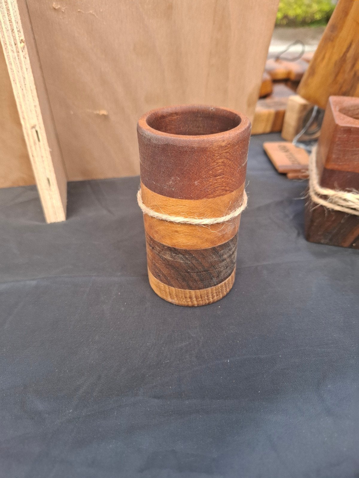 Handgemaakte Houten Pennenbak / Pennhouder – 4 Houtsoorten, Ophalen of Verzenden, Nieuw
