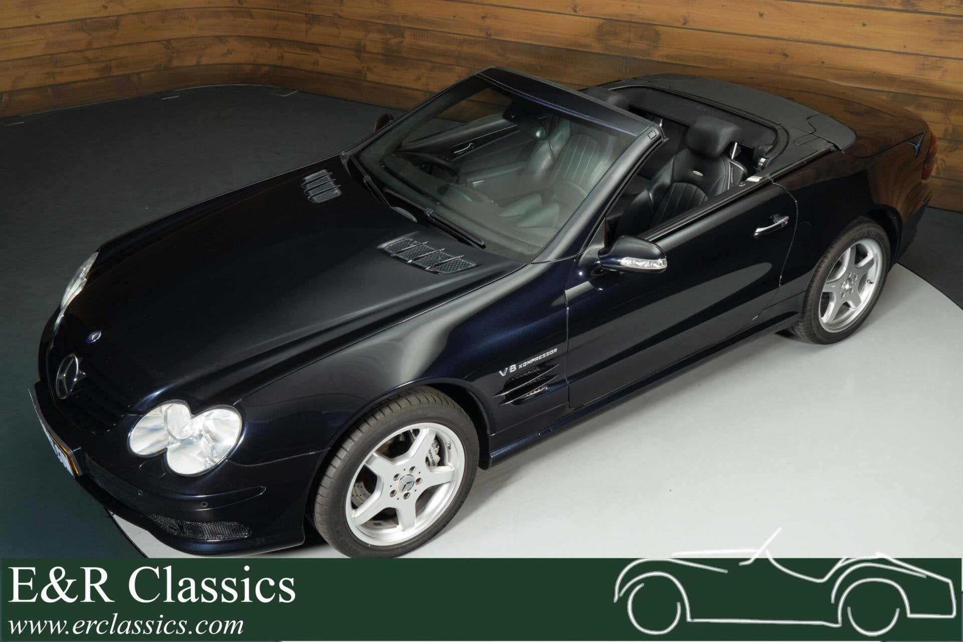 Mercedes SL55 AMG Cabriolet | 2003, Auto's, Automaat, Achterwielaandrijving, Zwart, Cabriolet