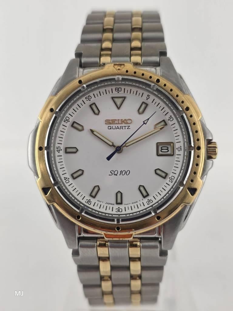 Seiko SQ100 herenhorloge                                 H34, Sieraden, Tassen en Uiterlijk, Horloges | Heren, Gebruikt, Staal