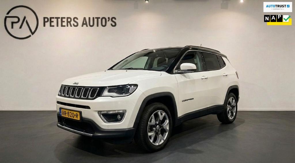 Jeep Compass 1.4 MultiAir Limited 4x4 Panoramadak/Leder/Trek, Auto's, Jeep, Automaat, 450 kg, Gebruikt, Euro 6