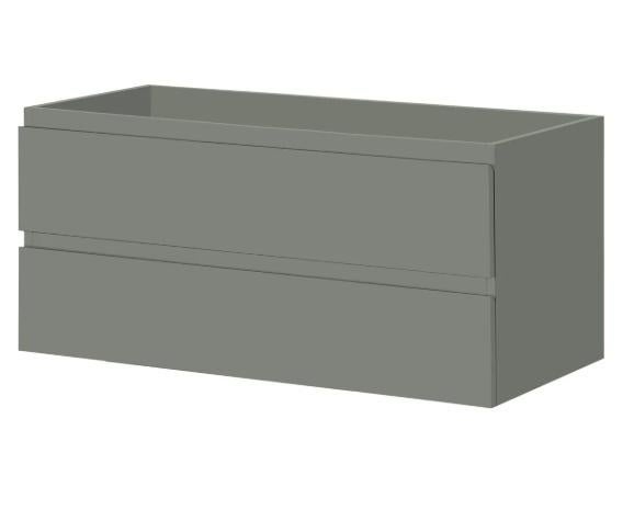 Aquazuro Wastafelonderkast Napoli 90 cm -Donkergrijs, Ophalen, Overige typen, Nieuw, 50 tot 100 cm