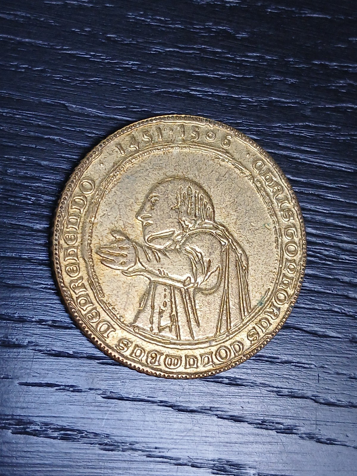 Columbus herdenkingsmunt, Ophalen of Verzenden, Overige materialen