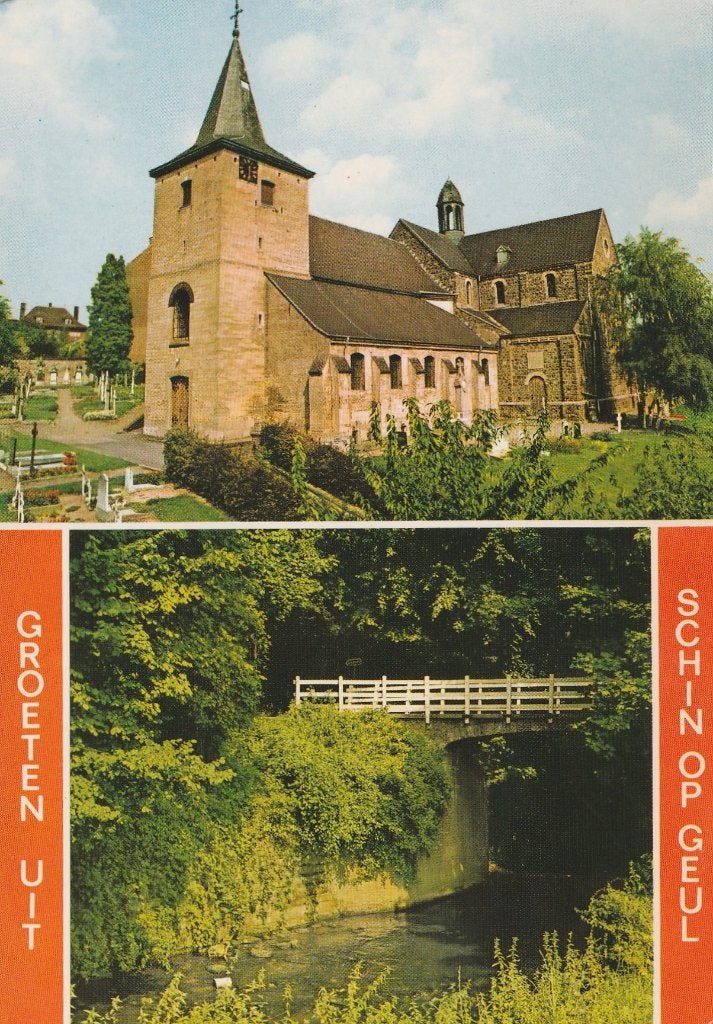 SCHIN OP GEUL Kerk en Bruggetje Groeten, Verzenden, 1980 tot heden, Ongelopen, Limburg