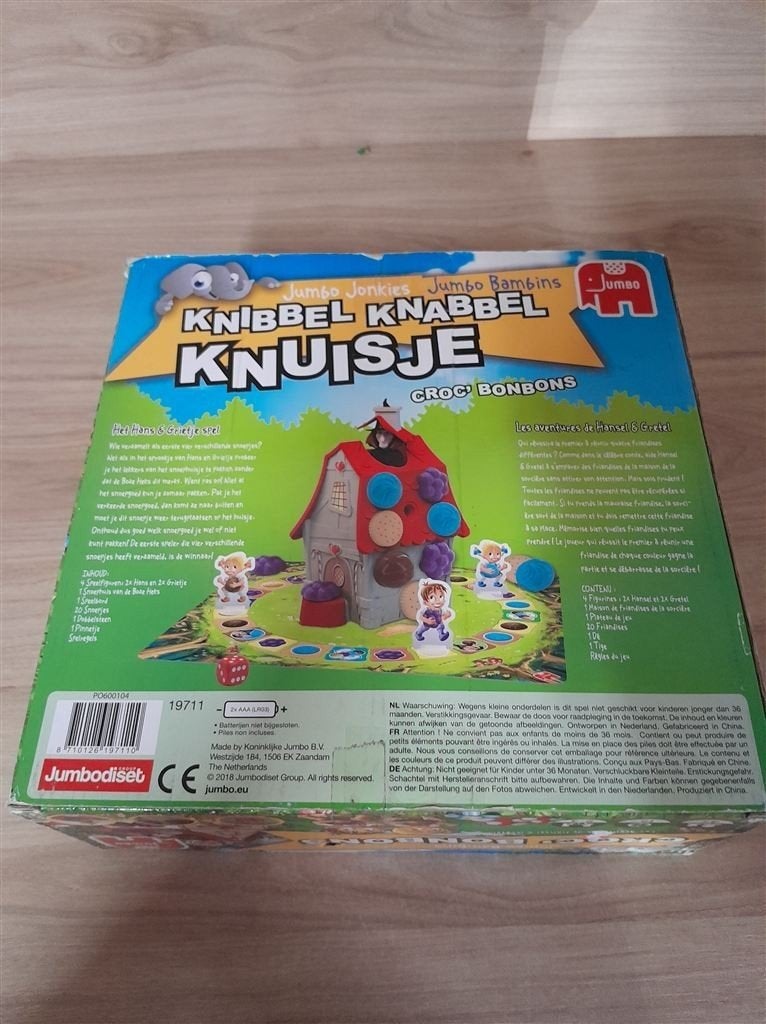 Knibbel Knabbel Knuisje - het hans en grietje spel - s4975, Hobby en Vrije tijd, Gezelschapsspellen | Bordspellen, Verzenden, Zo goed als nieuw