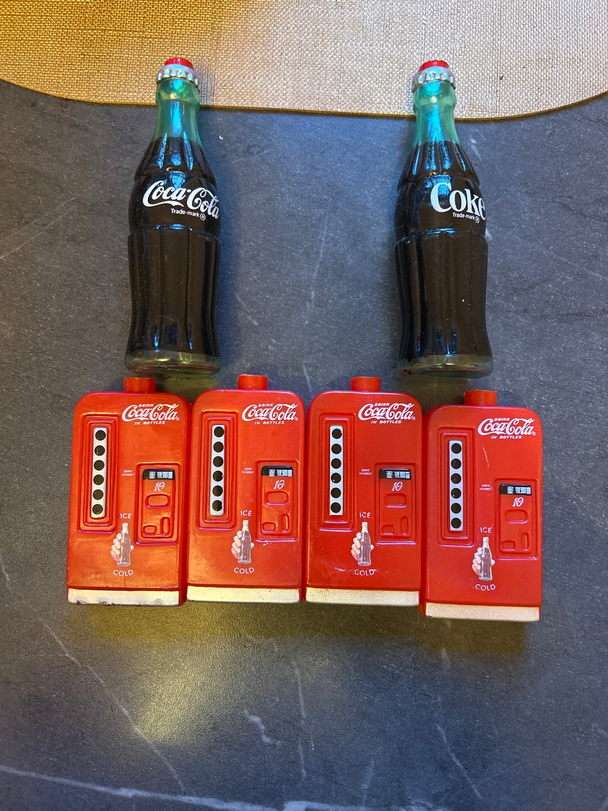 Vintage Coca-Cola Flessen en Mini Koelkasten Set, Ophalen of Verzenden, Gebruikt, Overige typen