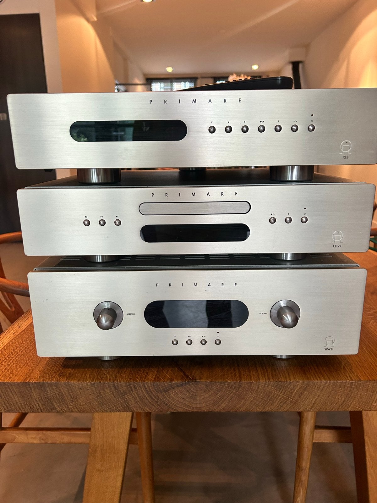 Primare Hifi Set - T23, CD21, SPA21 met gouden kabels, Losse componenten, Zo goed als nieuw, Cd-speler, Ophalen