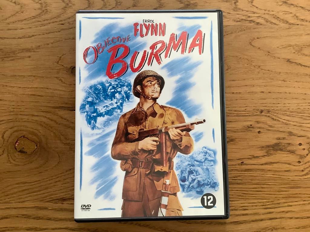 14). OBJECTIVE BURMA, Errol Flynn, James Brown, Henry Hull., Alle leeftijden, Ophalen of Verzenden, Zo goed als nieuw, Actie en Avontuur
