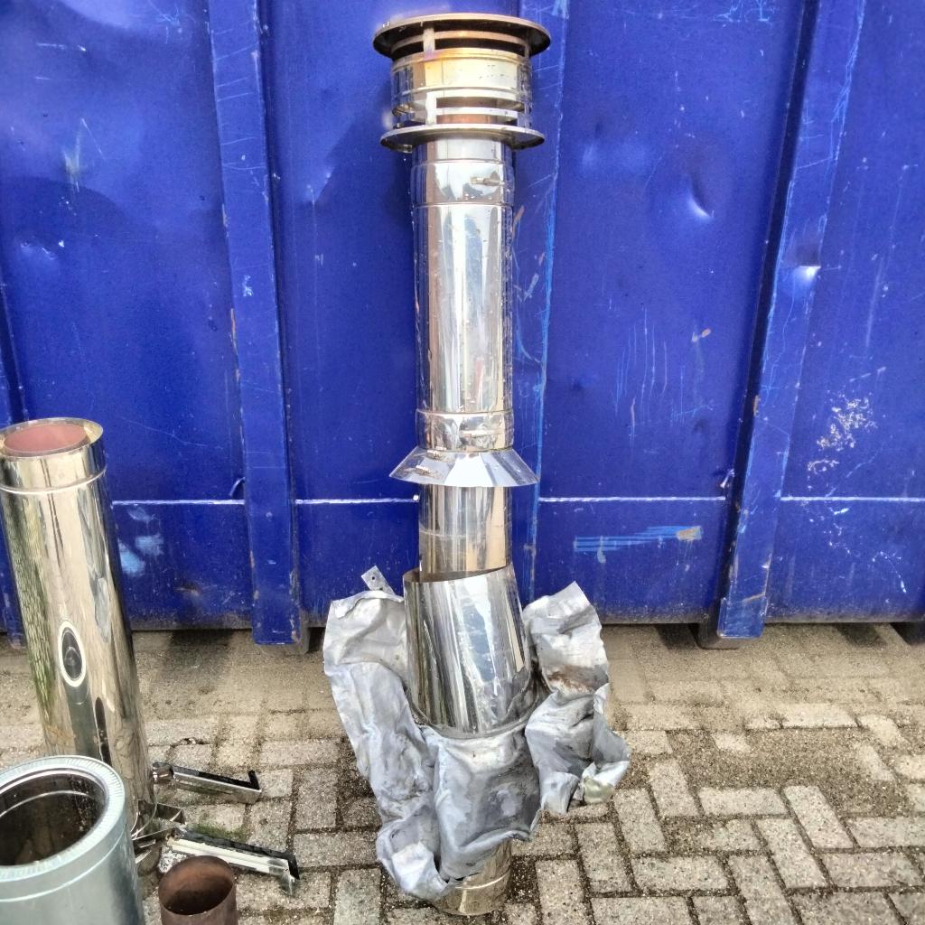 kachel pijp, Ophalen, Gebruikt, Hout, Houtkachel