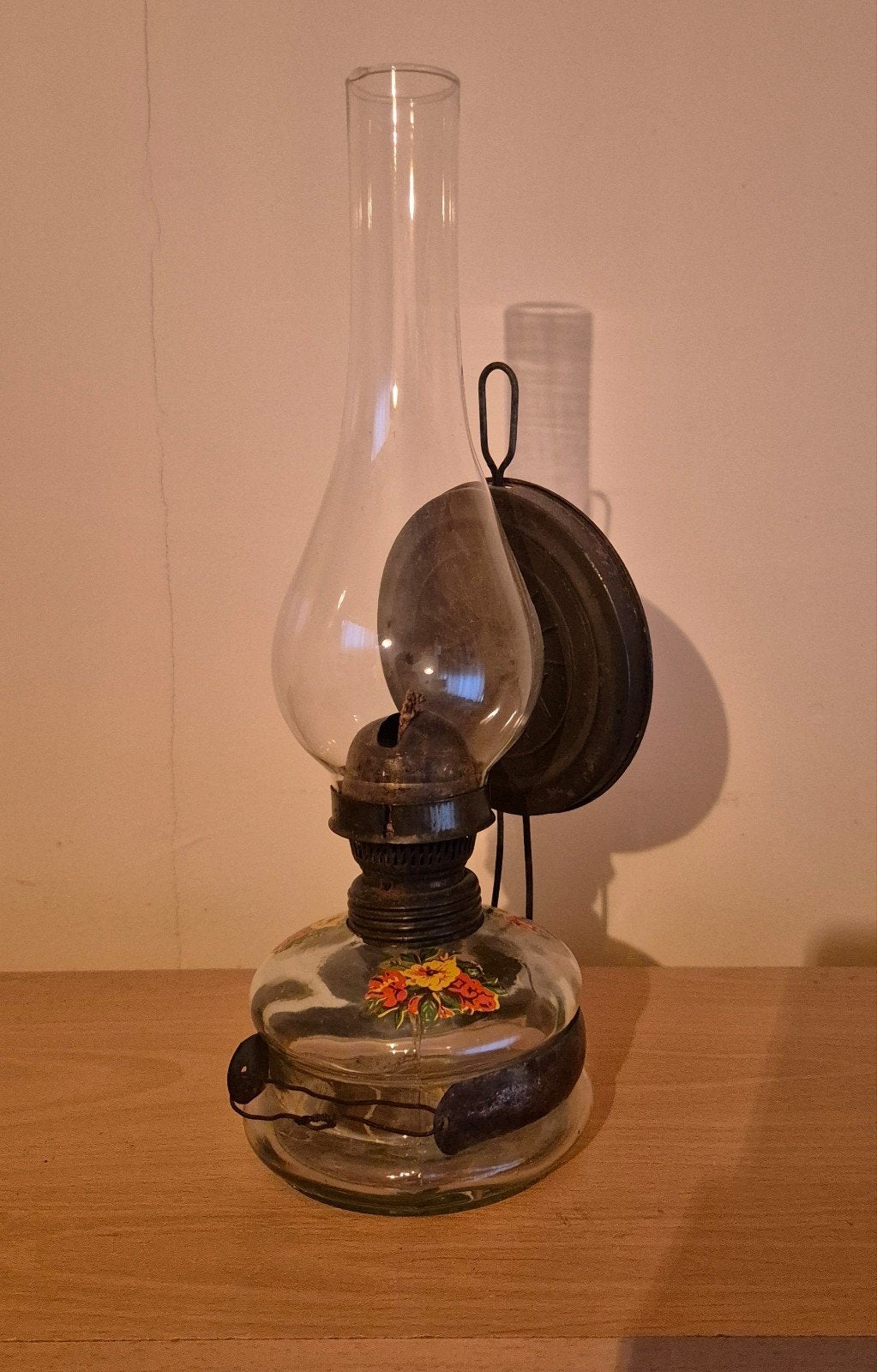 Antiek olielamp, Ophalen of Verzenden