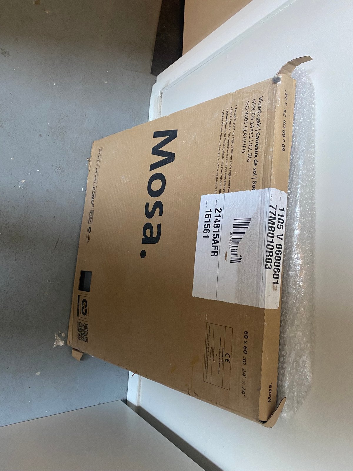 Mosa 1105 V 60 x 60 tegels 5 stuks nieuw, Ophalen, 60 cm of meer, Keramiek, Zo goed als nieuw