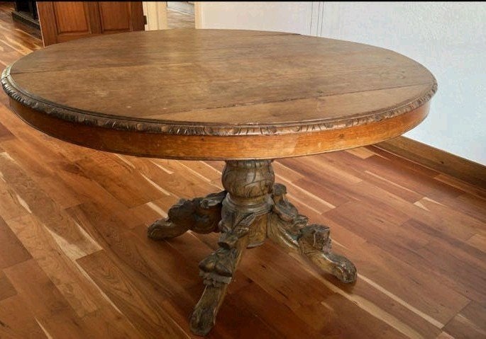 Jachttafel / vossentafel van eikenhout, Ophalen