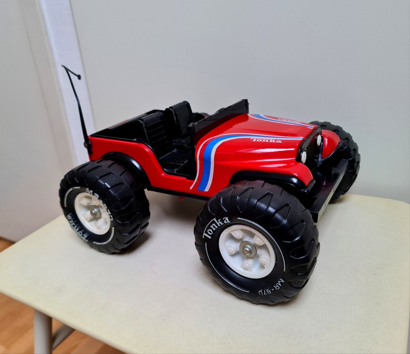 Tonka auto jeep Dune 1980 mooie staat + Tonka boot gebruikt, Verzamelen, Ophalen, Gebruikt