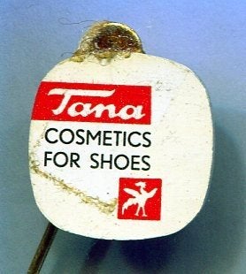 TANA cosmetics for shoes blik misdruk speldje ( L_093), Verzamelen, Ophalen of Verzenden, Zo goed als nieuw, Transport, Speldje of Pin