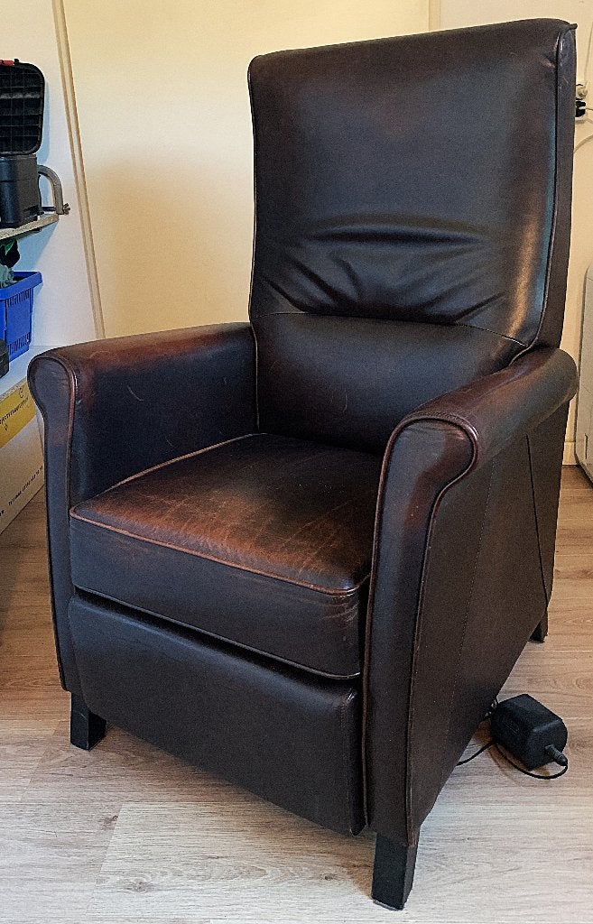 Relax Fauteuil 'YETT' Vol-Leder Niet rokers stoel, Ophalen, Gebruikt, Hout, 75 tot 100 cm