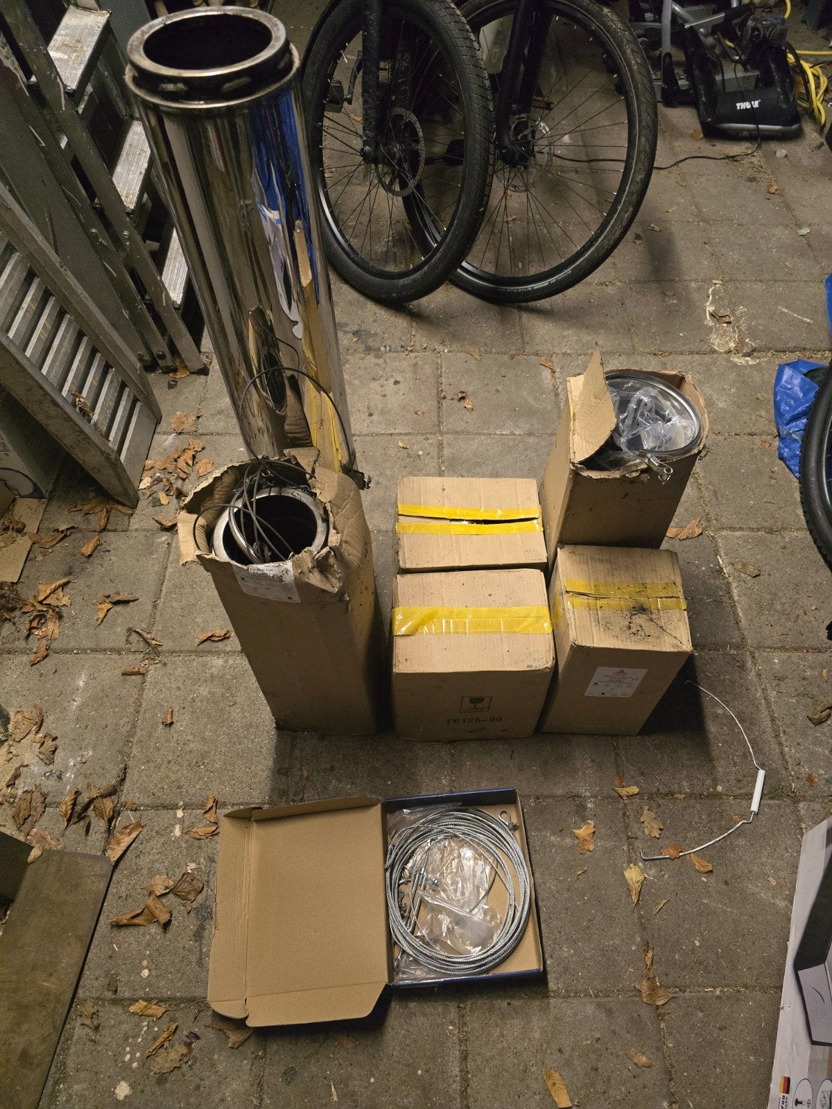 Kachelbuizen, spandraden en bevestigingsmateriaal set, Ophalen, Nieuw, Vrijstaand, Overige soorten