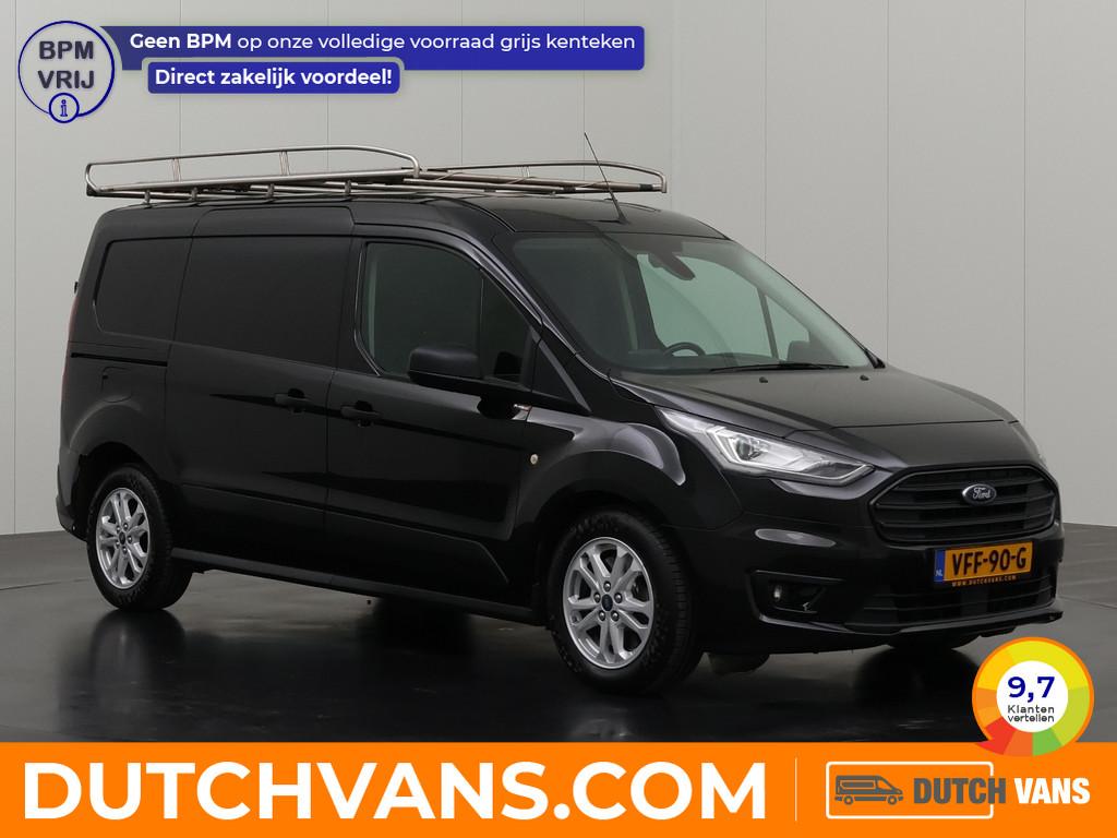 Ford Transit Connect 1.5 EcoBlue Automaat Lang | Imperiaal |, Auto's, Bestelauto's, Stof, Gebruikt, 4 cilinders, Zwart