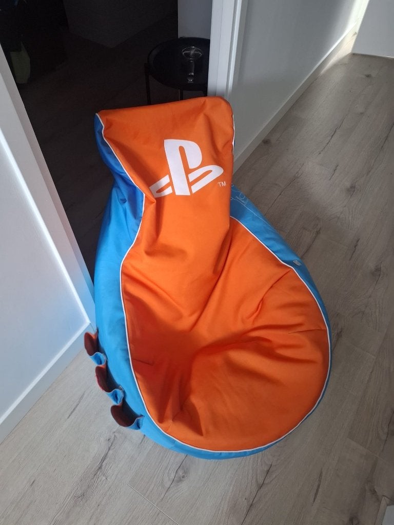 PlayStation Zitzak - Oranje/Blauw, Ophalen of Verzenden, Zo goed als nieuw, Meerkleurig, Zitzak