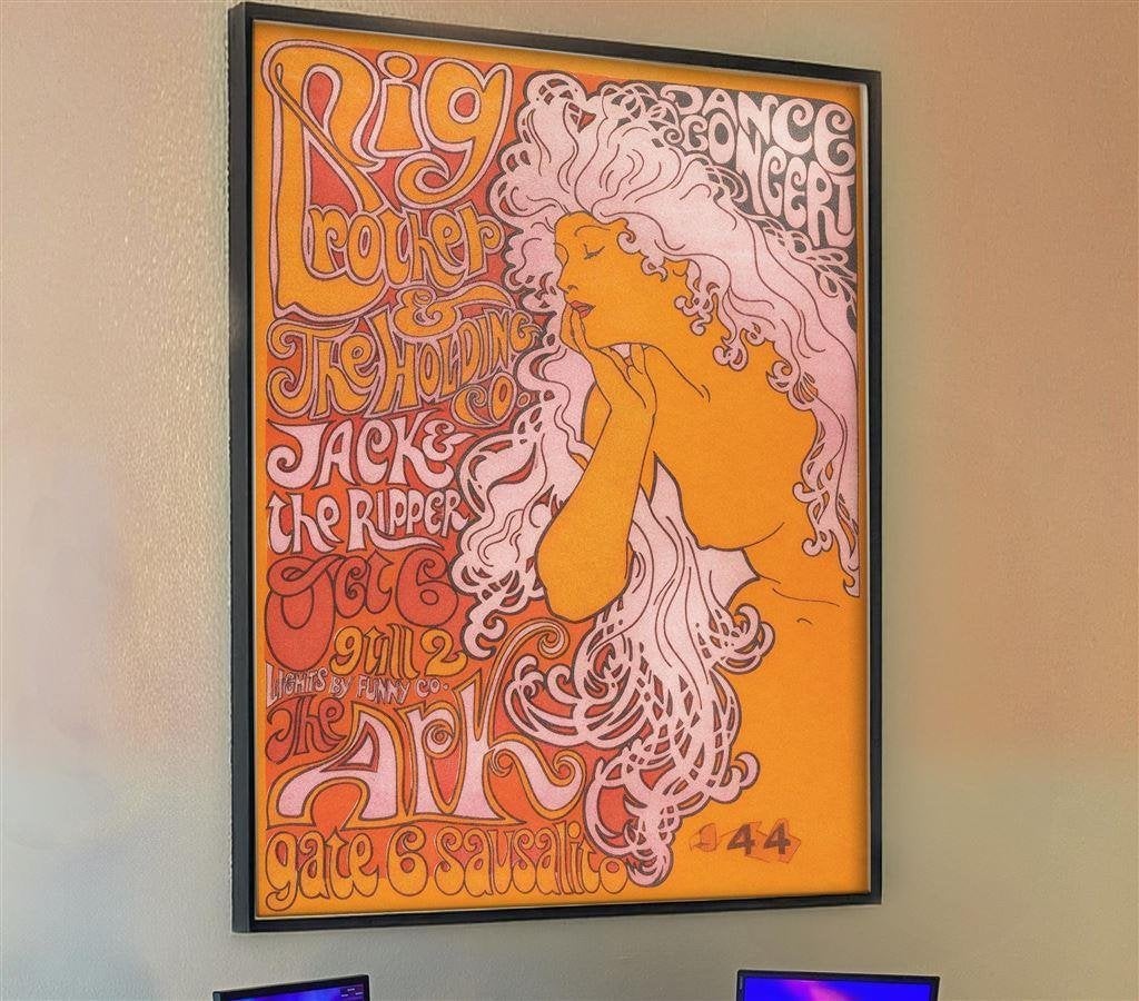 Big Brother & The Holding Co 60s Psychedelic Poster, Verzenden, Nieuw, Poster, Artwork of Schilderij