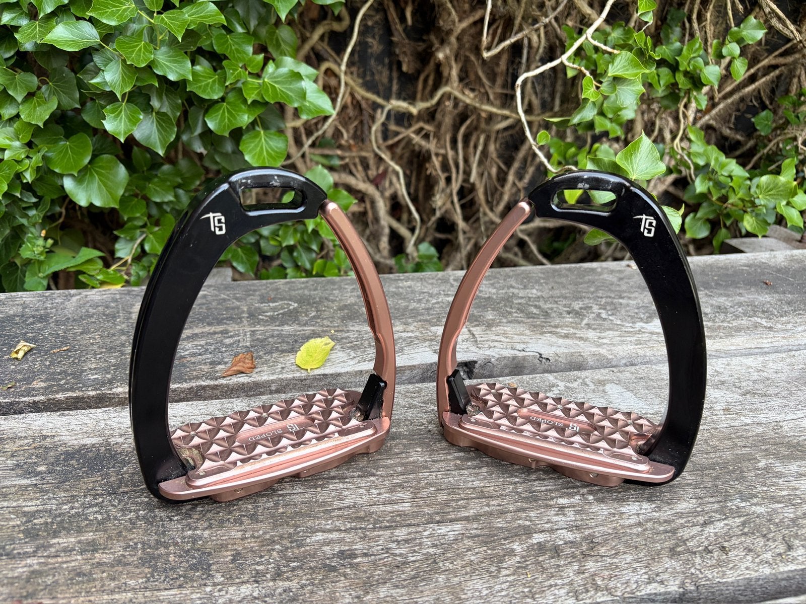 Tech stirrups venice evo sloped zwart/rose goud, Ophalen of Verzenden, Zo goed als nieuw, Overige soorten