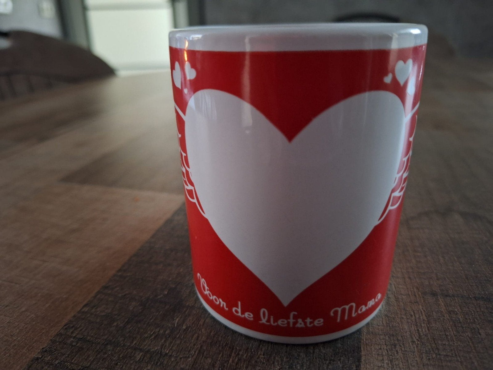 Mooie liefdes mok met hart en vleugels, Huis en Inrichting, Ophalen of Verzenden, Zo goed als nieuw, Overige stijlen, Kop(pen) en/of Schotel(s)