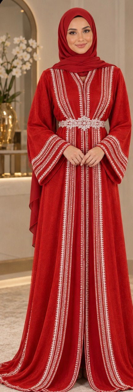 Marokkaanse jurk kaftan takchita maat l/xl, Overige typen, Blauw, Maat 46/48 (XL) of groter, Ophalen of Verzenden