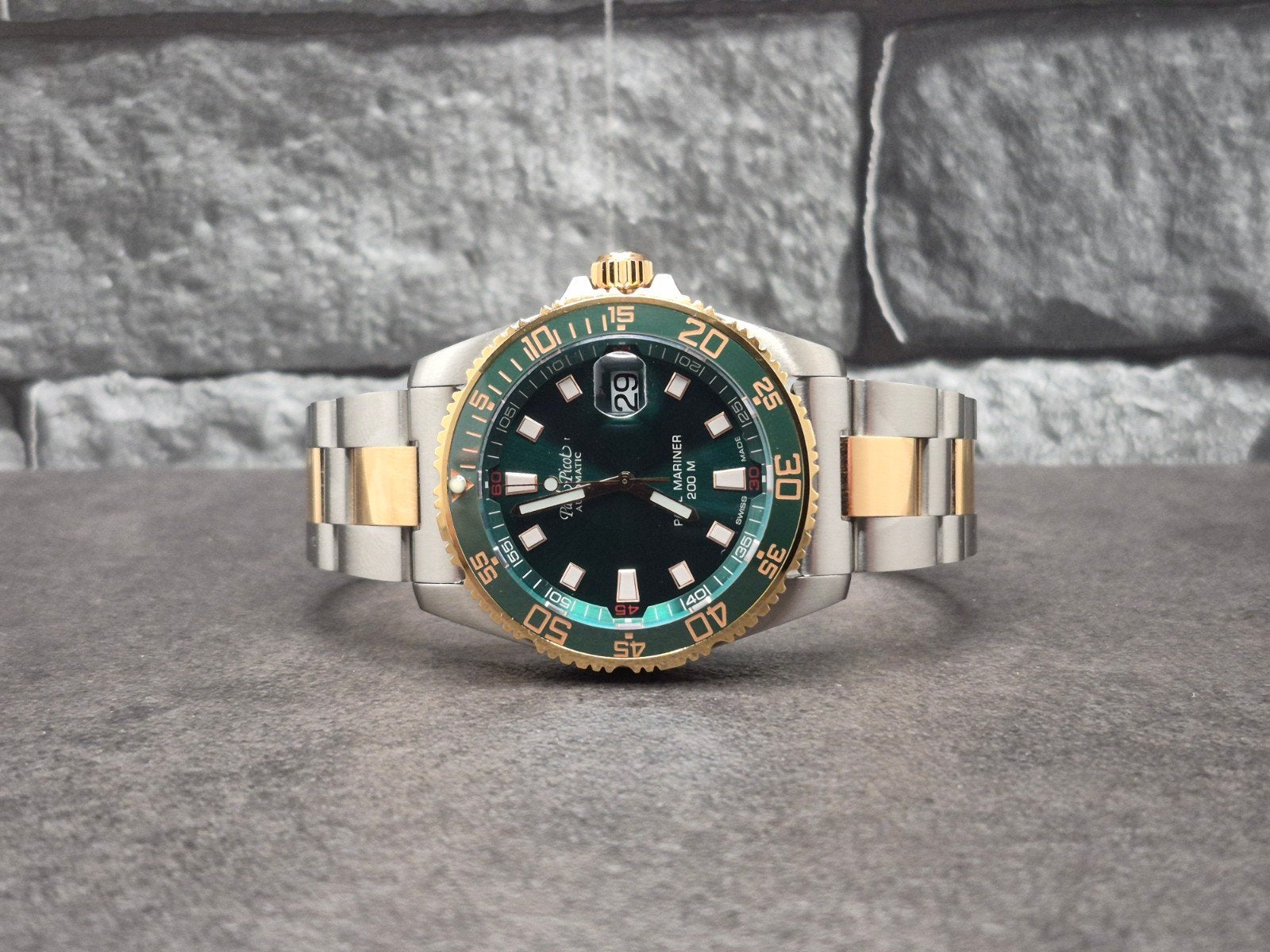 Paul Picot Mariner 3 steel & gold, full set 2026, extra band, Sieraden, Tassen en Uiterlijk, Overige merken, Staal, Zwitserland