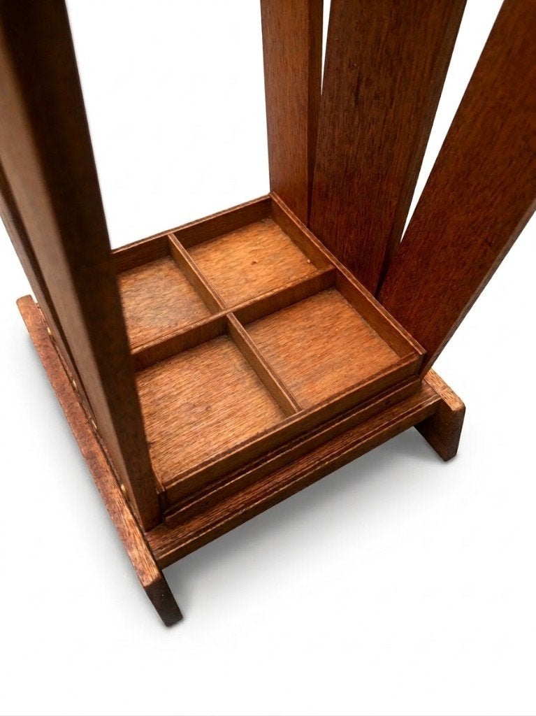 Houten art deco paraplubak - vintage retro rek, Ophalen, Gebruikt, Onbekend, Onbekend