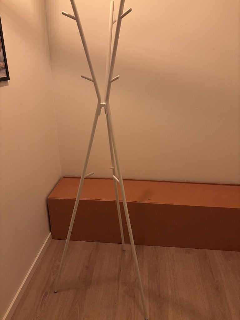 EKRAR Kapstok, wit, 169 cm, Ophalen, Zo goed als nieuw, Metaal, Staande kapstok