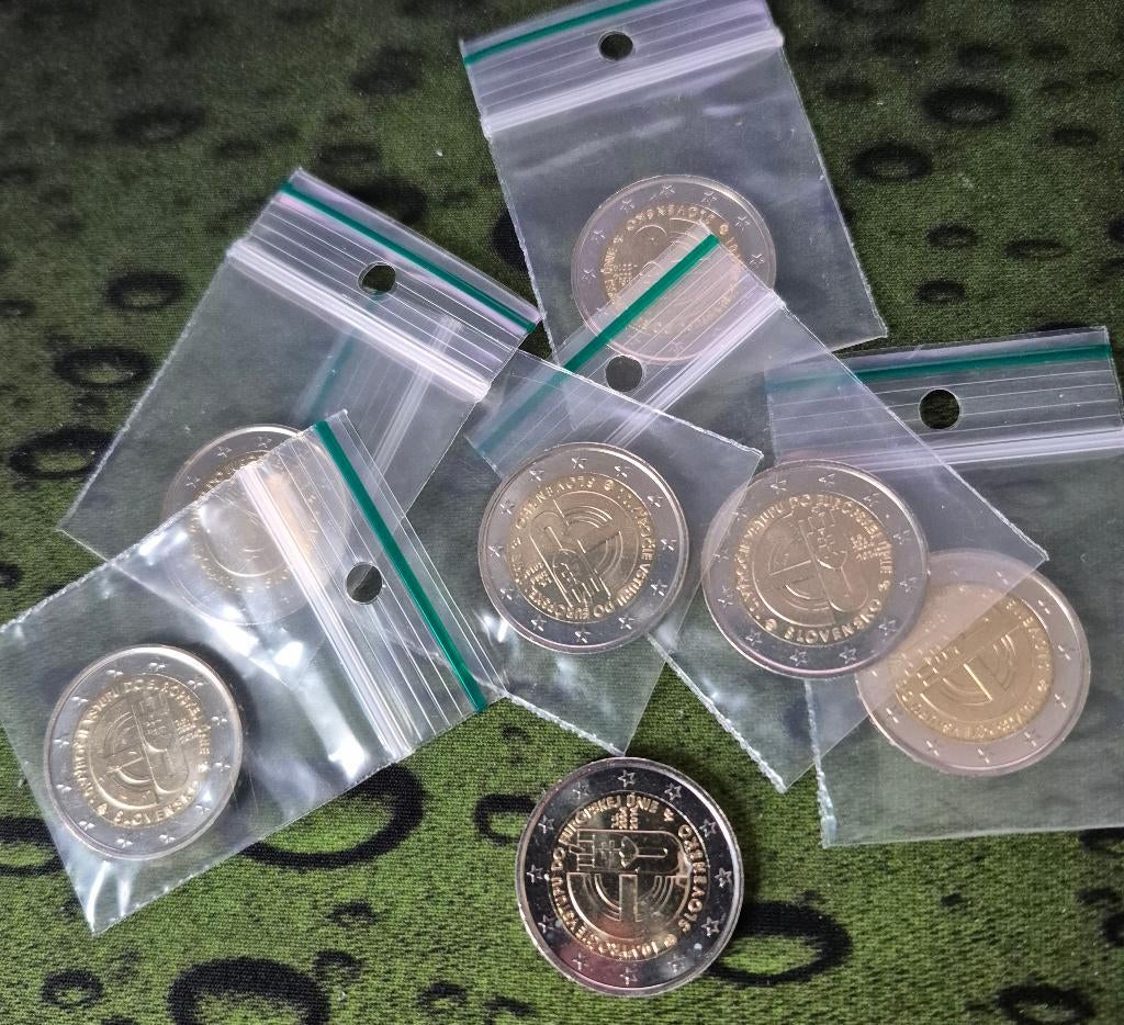 Slowakije 2014 2 euromunt 10 Jaar EU Unc, Postzegels en Munten, Munten | Europa | Euromunten, Ophalen of Verzenden, Slowakije