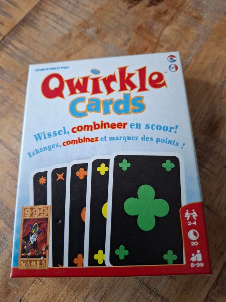 Qwirkle cards, Een of twee spelers, Ophalen of Verzenden, Zo goed als nieuw, 999 games.