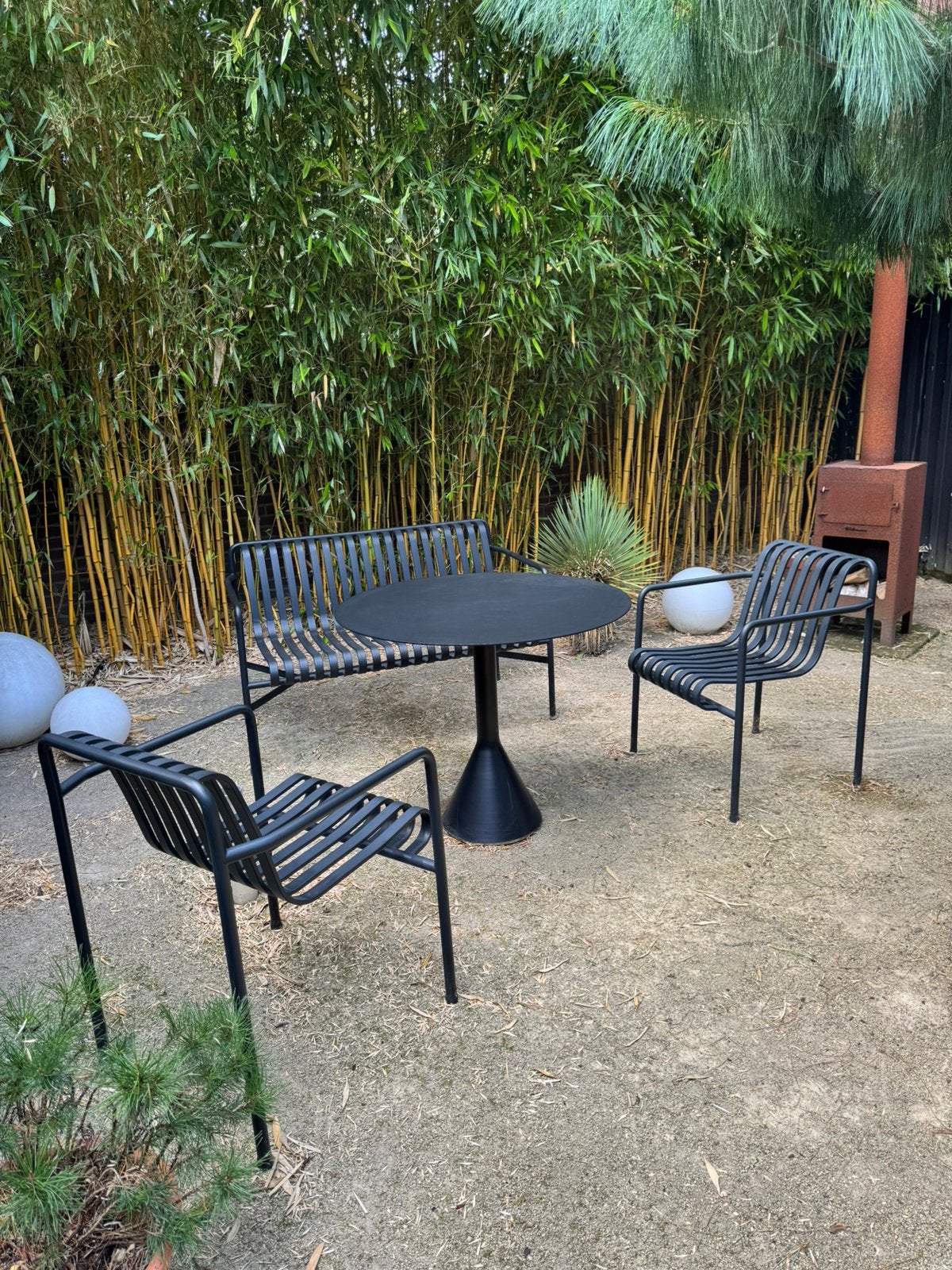 HAY Palissade Diningset., Ophalen, Zo goed als nieuw, Wicker, Bank
