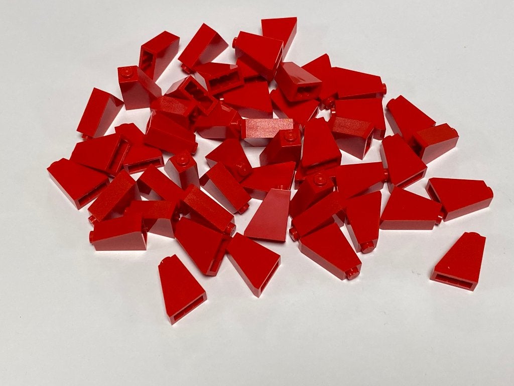 Partij 50x nieuwe 2x1x2 Lego dakpannen in diverse kleuren, Overige thema's, Lego, Nieuw, Ophalen of Verzenden