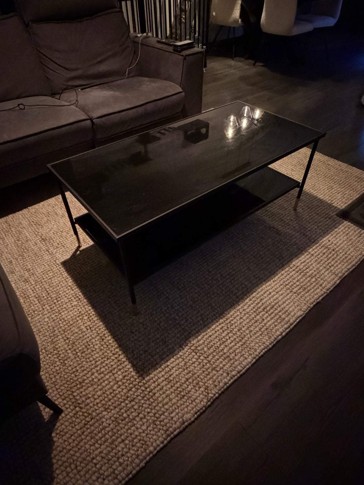 IKEA ÄSPERÖD salon tafel 115x58 cm - Zwart, Huis en Inrichting, Tafels | Salontafels, Ophalen, Gebruikt, 100 tot 150 cm, 50 tot 100 cm