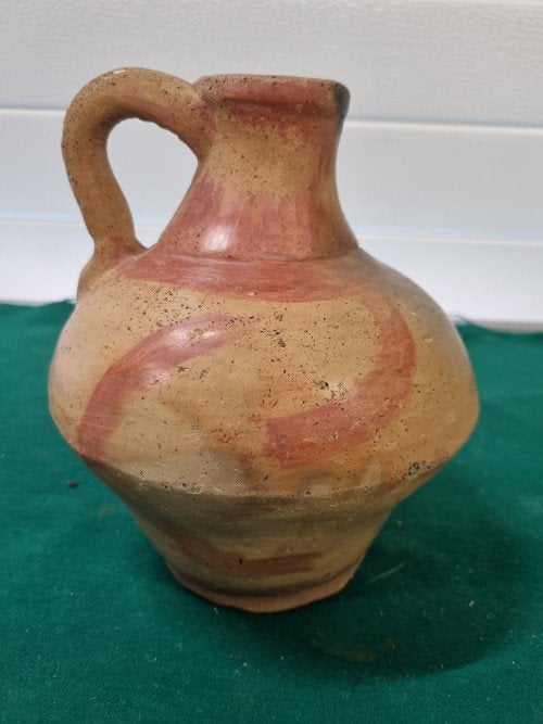 -	Kruik van klei met oor, Ophalen of Verzenden, 'T Olde Gre-j, Info@toldegrej.nl, Endepoelstraat 20f Didam