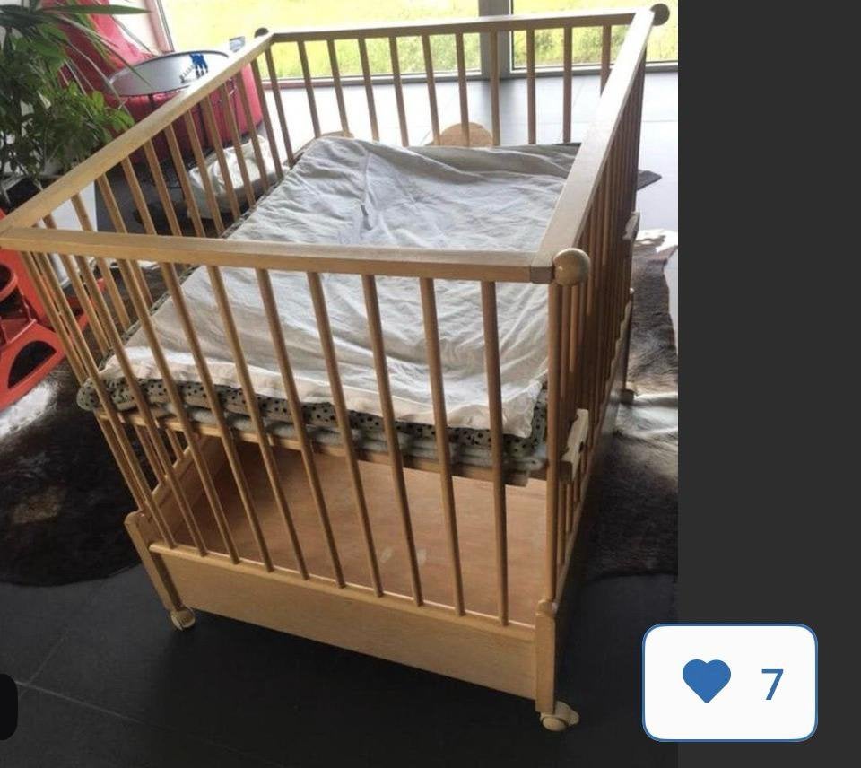 Mooie vintage houten box met verstelbare bodem, Kinderen en Baby's, Ophalen of Verzenden, Zo goed als nieuw, Vierkant, In hoogte verstelbaar