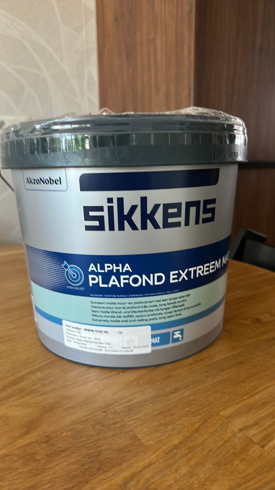 Sikkens Alpha Plafond Extreem Mat RAL 9010 - 2x 10L, Doe-het-zelf en Verbouw, Verf, Beits en Lak, Ophalen, Wit, Nieuw, Verf