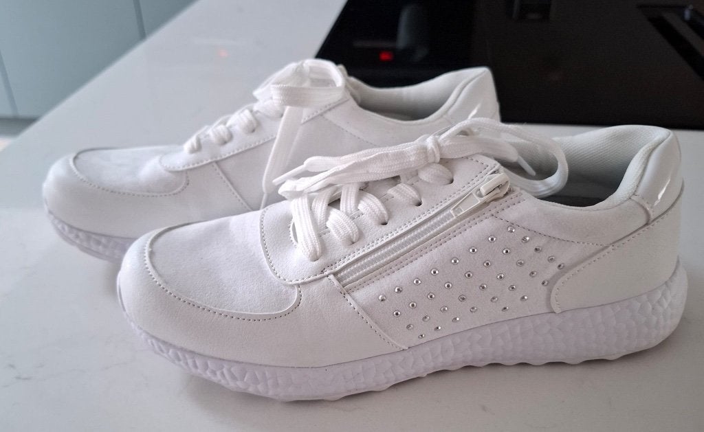 Schoenen wit  - glittertje - mt 39, Bonprix, Wit, Ophalen of Verzenden, Sneakers of Gympen