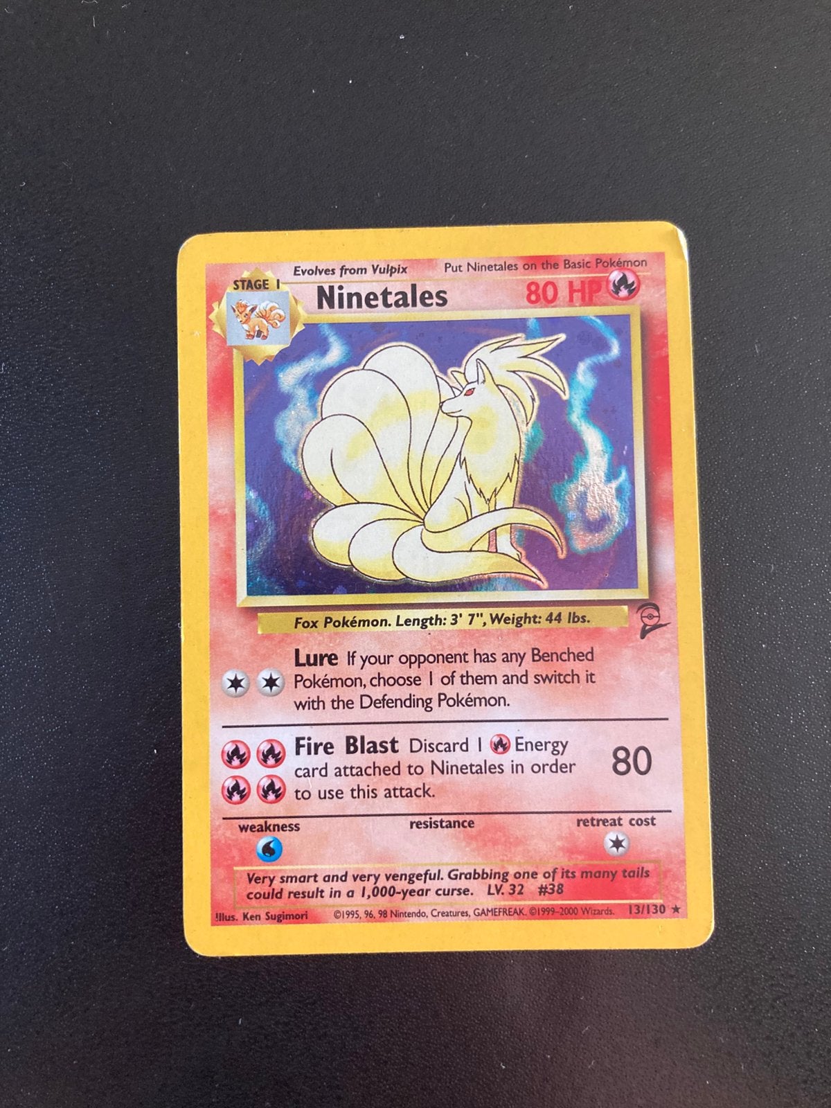 Pokemon kaart Ninetales Holo, Ophalen of Verzenden, Zo goed als nieuw