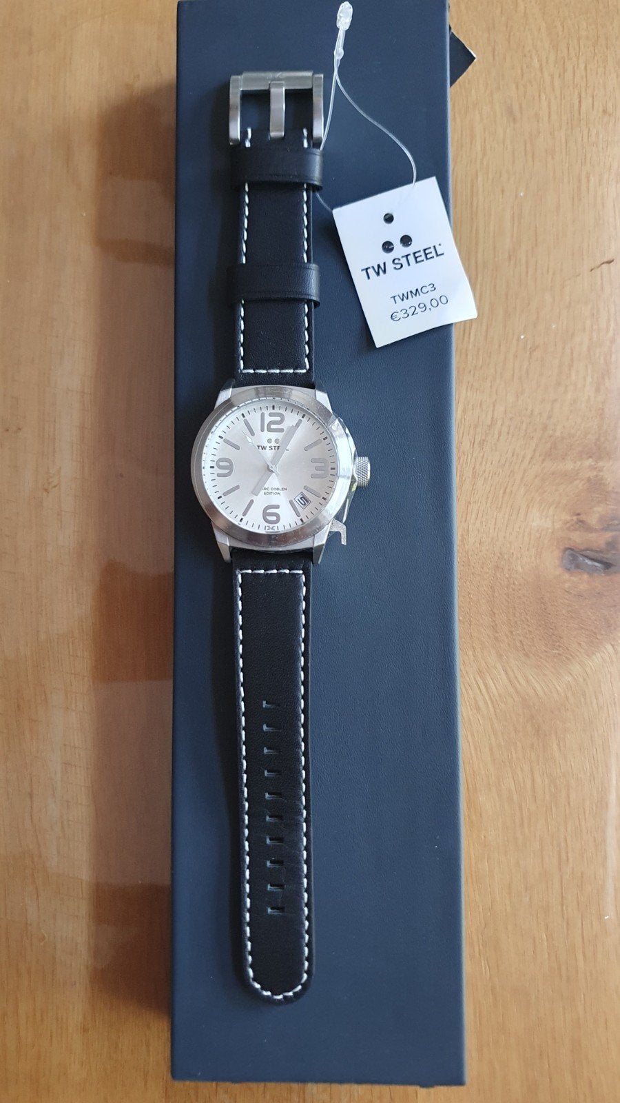 Marc Coblen horloge, Overige merken, Leer, Staal, Polshorloge