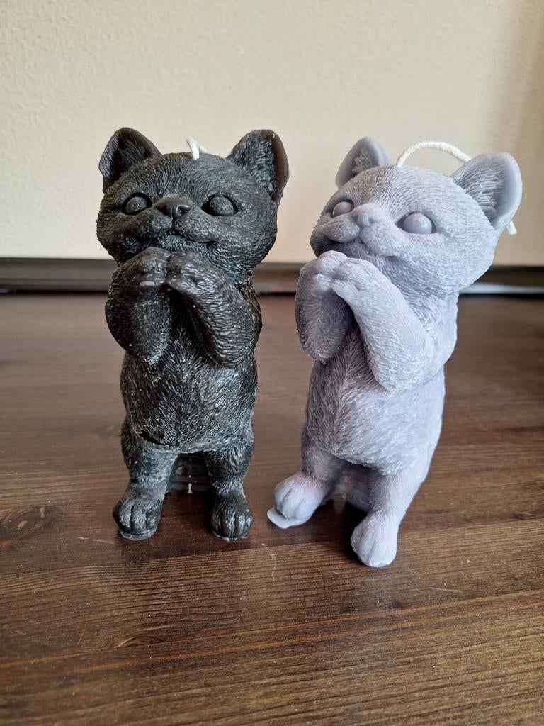 Kaars kat 18 cm hoog per stuk €7,50, Verzamelen, Beelden en Beeldjes, Ophalen, Zo goed als nieuw, Dier