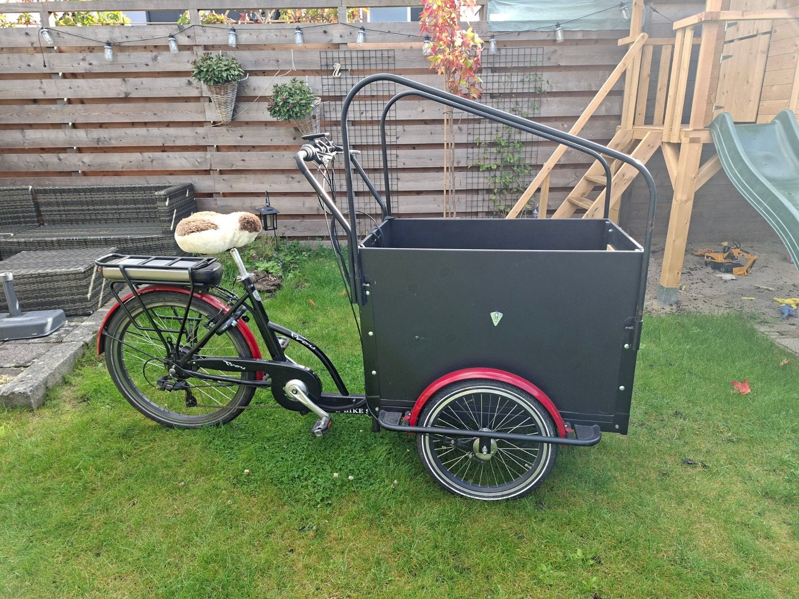 Vogue Troy elektrische bakfiets - Met nieuw bankje, Ophalen, Gebruikt, 2 kinderen, Overige merken