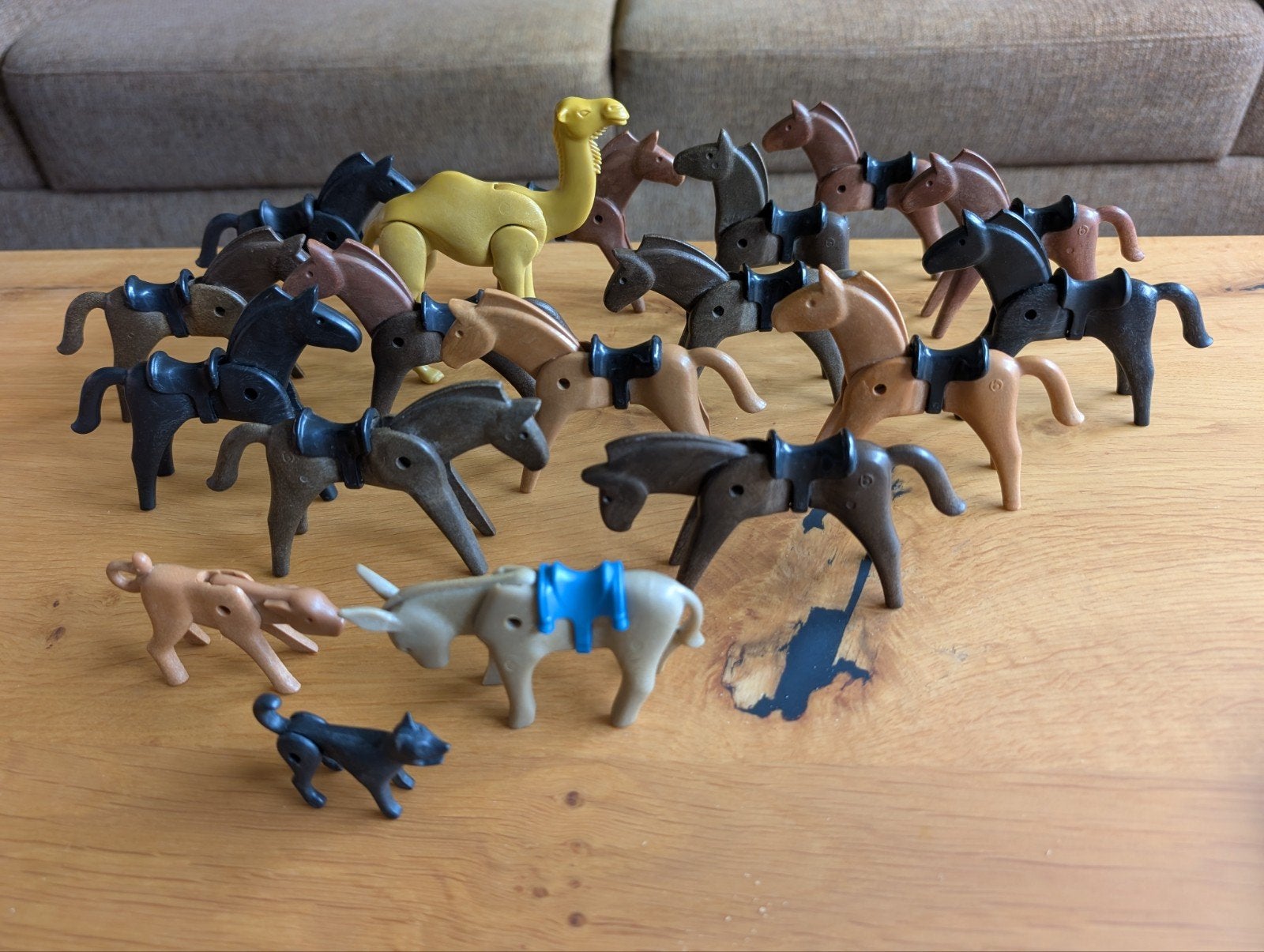 Grote collectie Playmobil paarden, kamelen en ezels, Ophalen of Verzenden, Gebruikt
