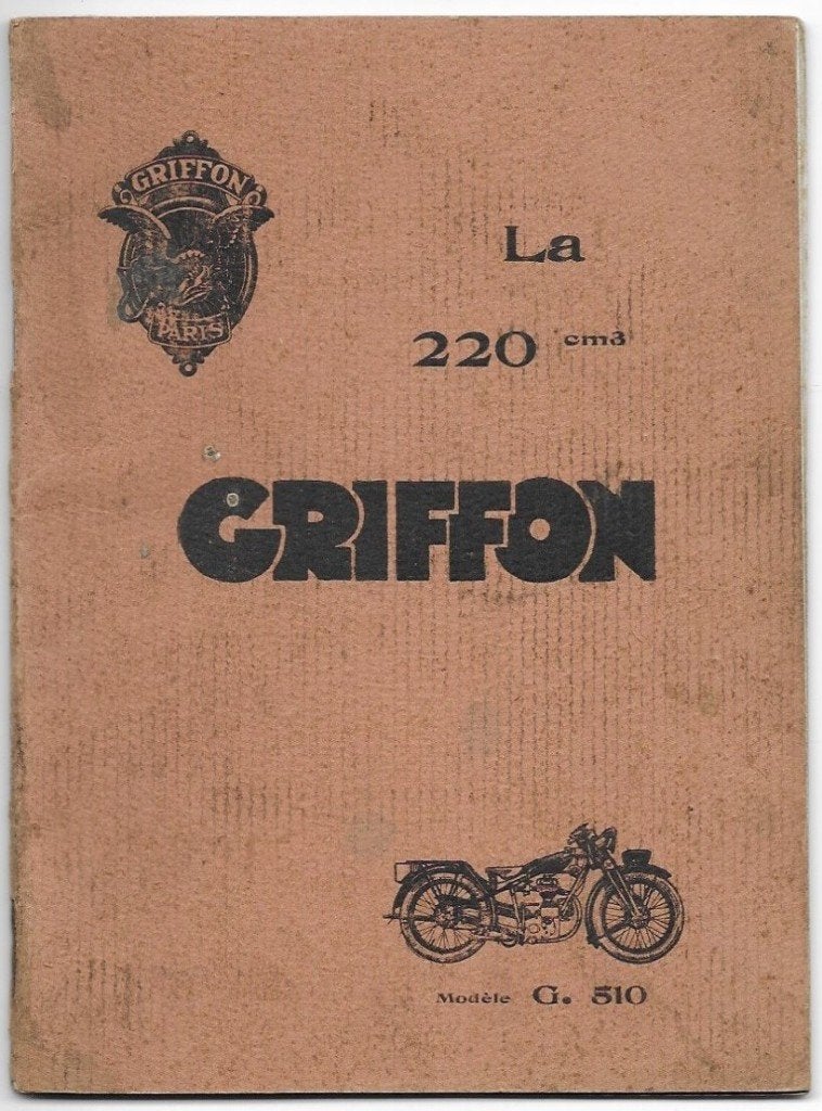 Griffon 220 cc type G510 moto notice handleiding (GR220), Motoren, Verzenden, Overige merken
