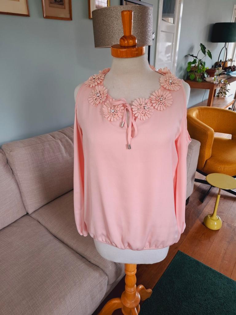 Blouse van caroline Biss maat 34 valt als 36, Ophalen of Verzenden, Zo goed als nieuw, Roze, Maat 34 (XS) of kleiner