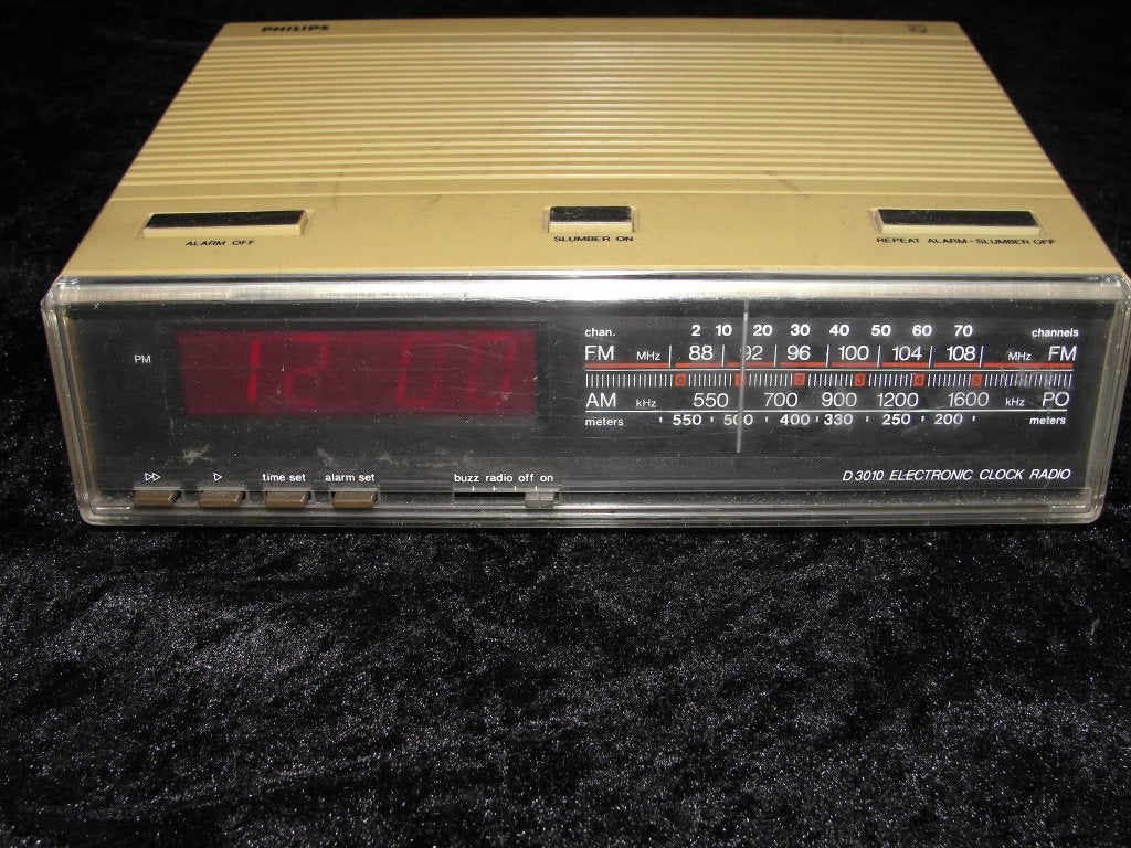 Philips wekkerradio D 3010 Electric Clock Radio, werkt prima, Ophalen of Verzenden, Overige typen