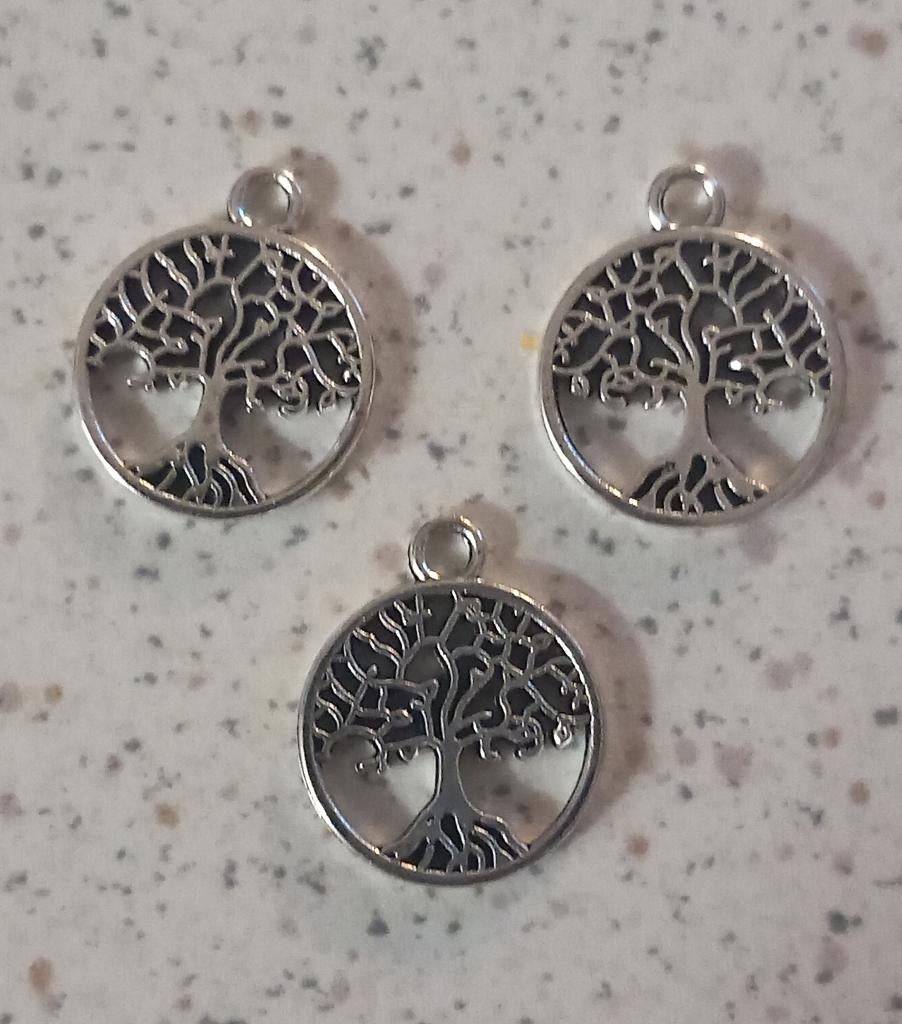 Levensboom rond metalen bedels, Ophalen of Verzenden, Nieuw, Bedel