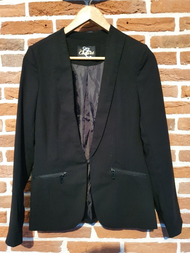 Dames colbert. Coolcat. Maat M, Ophalen of Verzenden, Gedragen, Maat 38/40 (M), Zwart