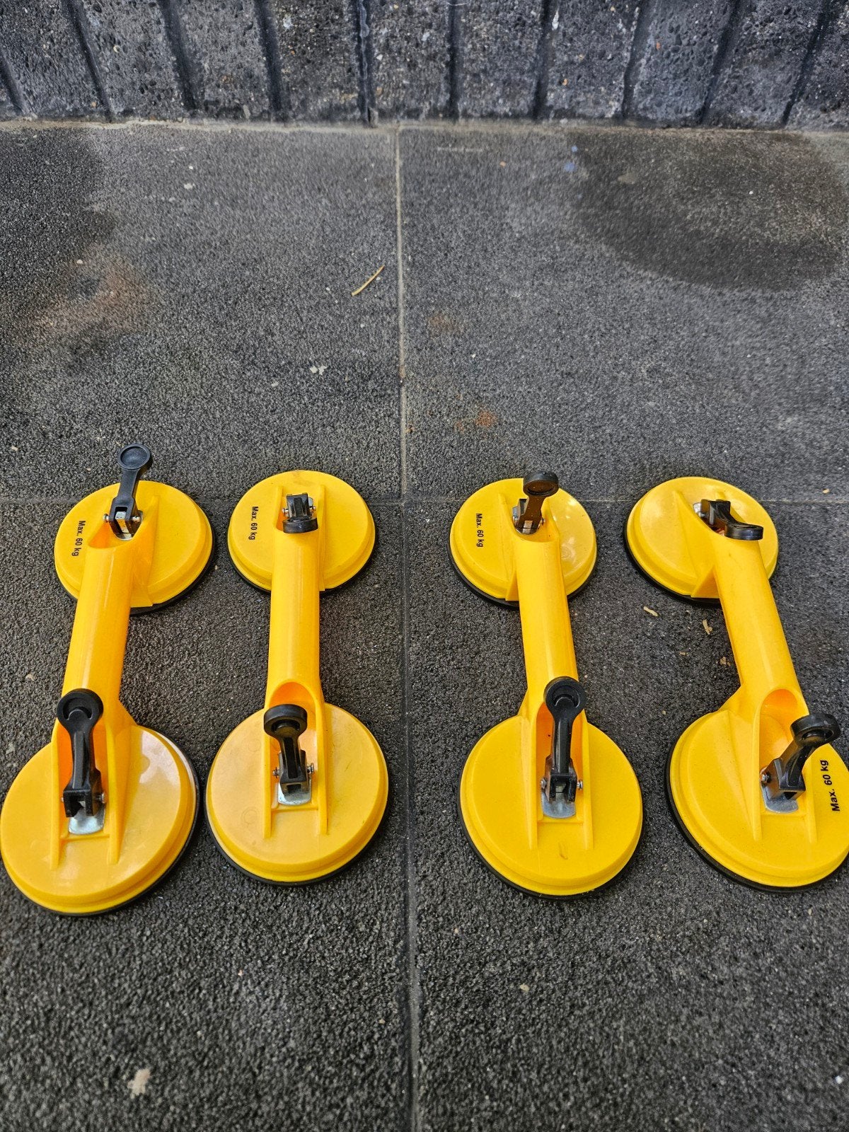 Set van 4 zuignappen voor glas en tegels - Max 60 kg, Ophalen, Gebruikt, Overige typen, Overige merken