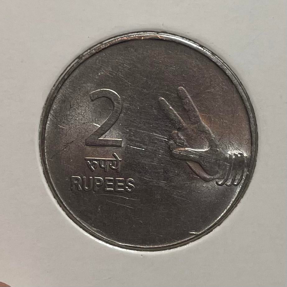 2 rupee India 2008, Postzegels en Munten, Munten | Azië, Ophalen of Verzenden, Zuid-Azië
