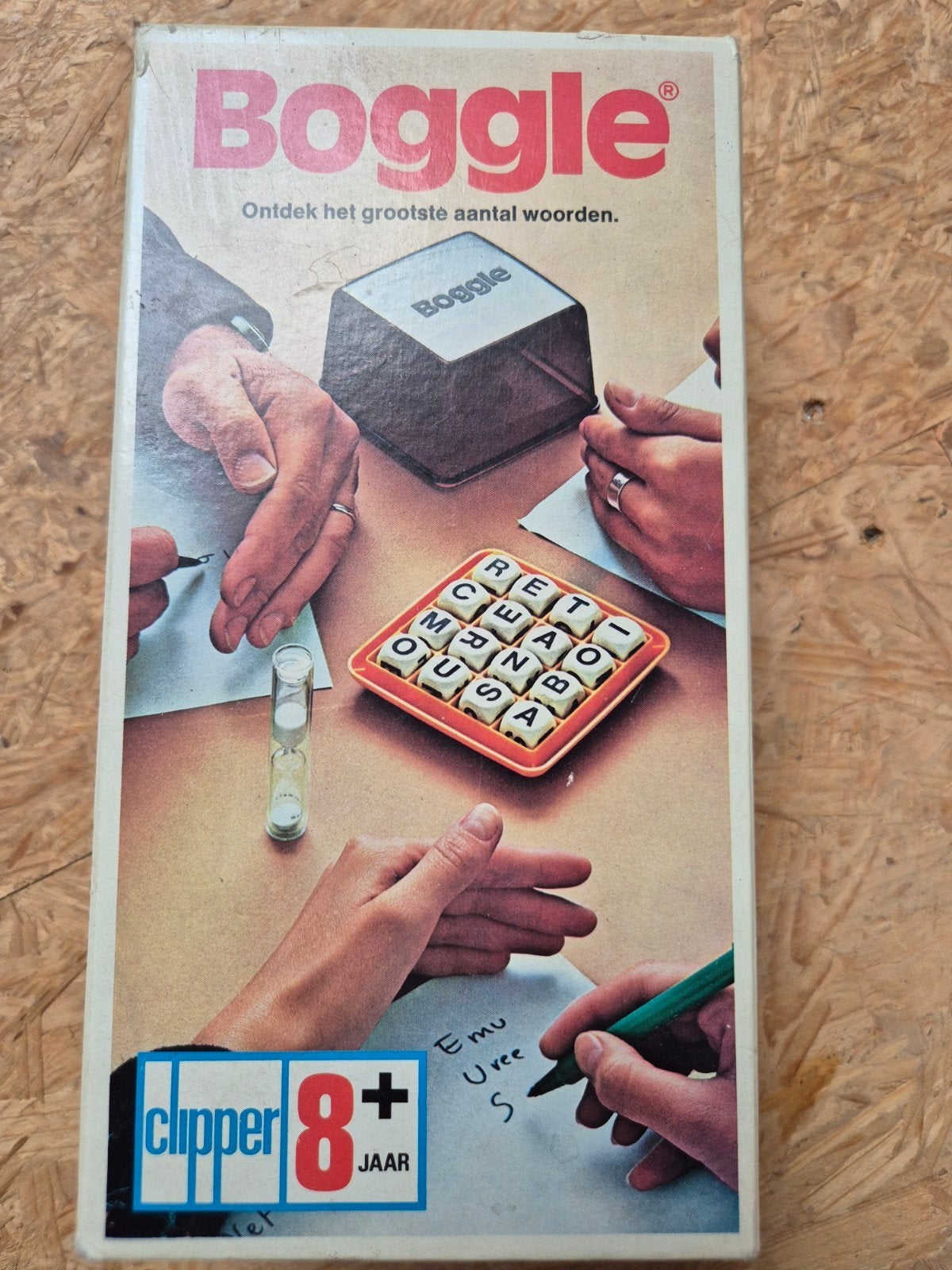 Vintage Boggle Spel van Clipper - Ontdek woorden!, Vijf spelers of meer, Ophalen, Gebruikt, Clipper